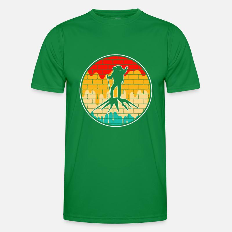 Bergsteigen Retro Männer Funktions-T-Shirt