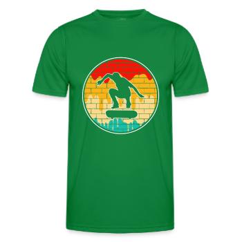 Skating Retro - Männer Funktions-T-Shirt - Kelly Green - Vorne - AI Model Male 178 dark (178cm)