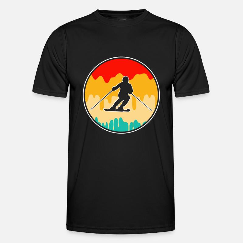 Ski Retro - Men's Functional T-Shirt - black