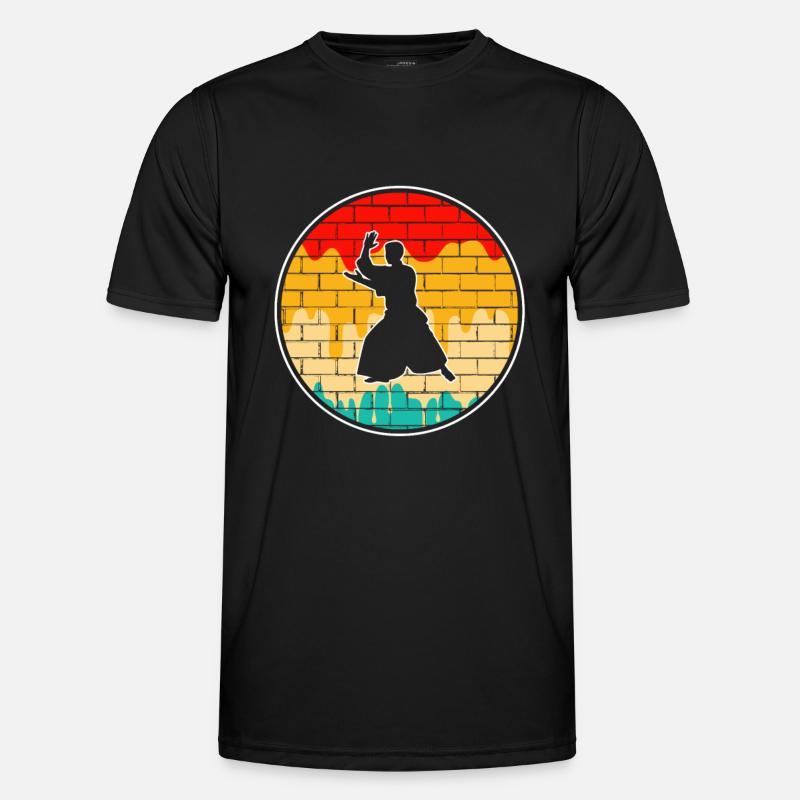 Aikido Retro - Men's Functional T-Shirt - black
