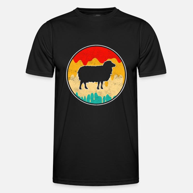 Sheep Retro - Men's Functional T-Shirt - black