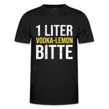 Mallorca Vodka Lemon Spruch - Männer Funktions-T-Shirt - Schwarz - Vorne - AI Model Male 178 dark (178cm)