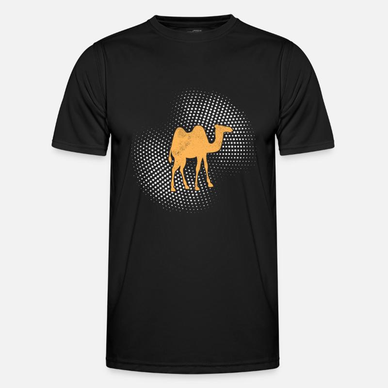 Kamel - Männer Funktions-T-Shirt - Schwarz