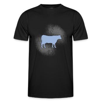 Bœuf de vache - T-shirt sport Homme - noir - Devant - AI Model Male 178 dark (178cm)