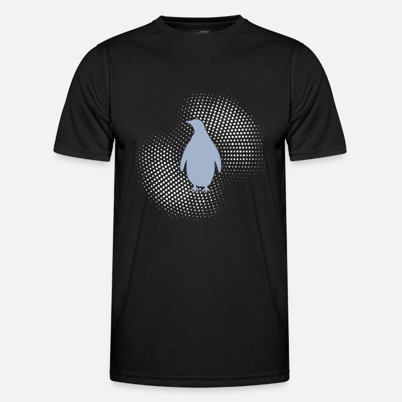 Pinguin - Männer Funktions-T-Shirt - Schwarz