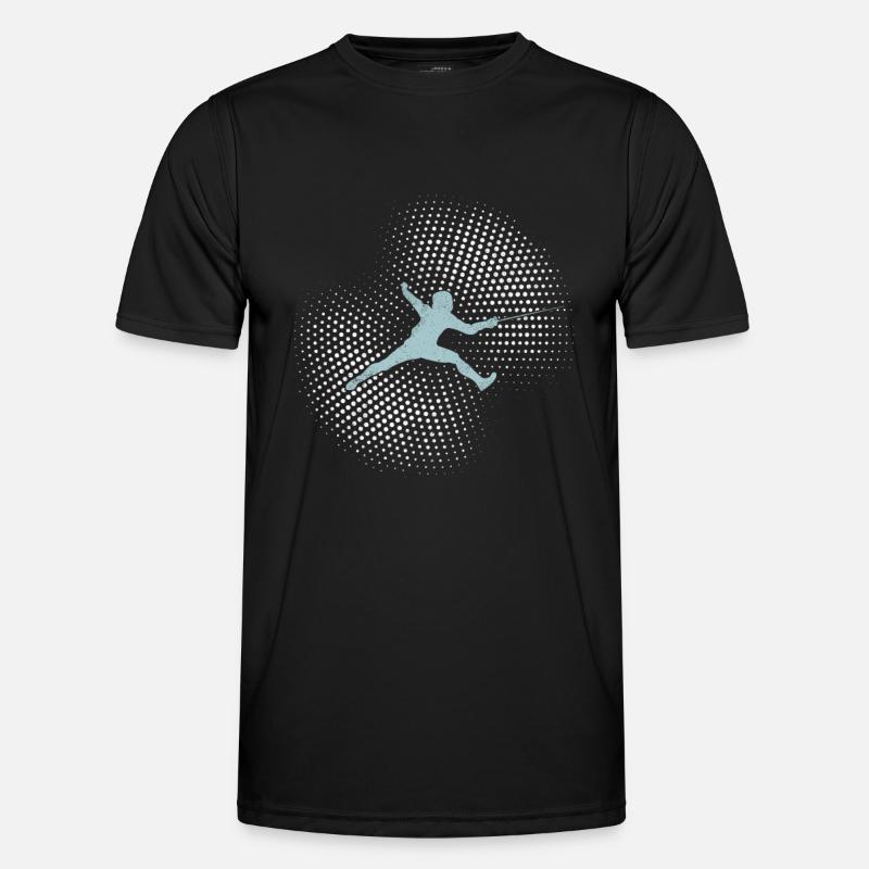 Fechten - Männer Funktions-T-Shirt - Schwarz