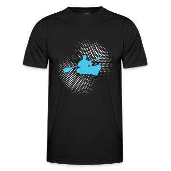 Kanu fahren - Männer Funktions-T-Shirt - Schwarz - Vorne - AI Model Male 178 dark (178cm)
