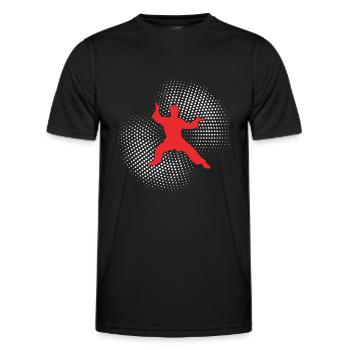karate - Men's Functional T-Shirt - black - Front - AI Model Male 178 dark (178cm)