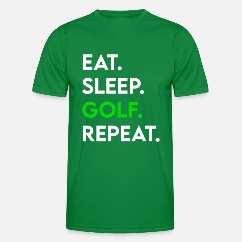 eat sleep golf repeat Männer Funktions-T-Shirt