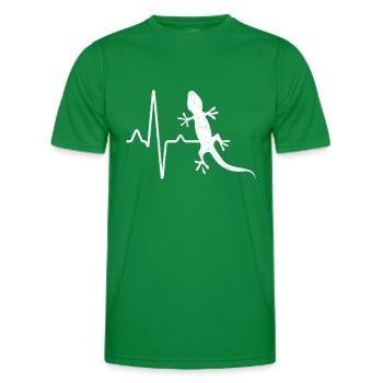 Eidechse Herzschlag - Männer Funktions-T-Shirt - Kelly Green - Vorne - AI Model Male 178 dark (178cm)