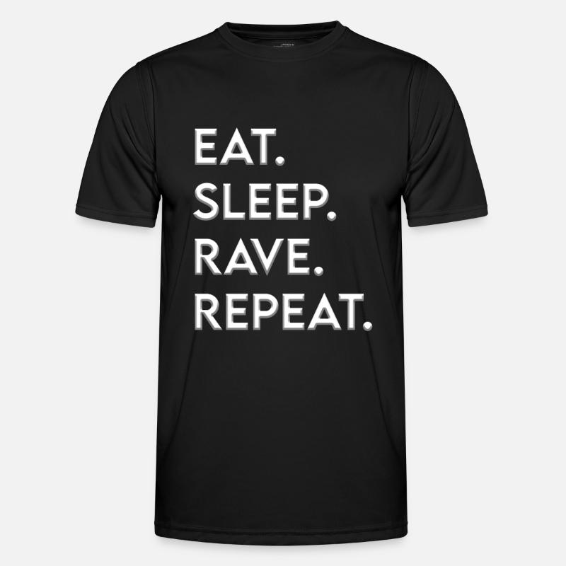 eat sleep rave repeat - Men's Functional T-Shirt - black