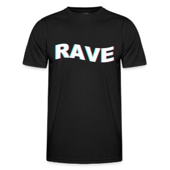 Rave Raver - T-shirt sport Homme - noir - Devant - AI Model Male 178 dark (178cm)