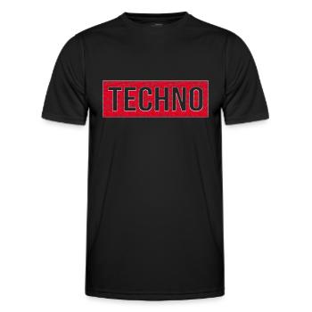 Techno - T-shirt sport Homme - noir - Devant - AI Model Male 178 dark (178cm)
