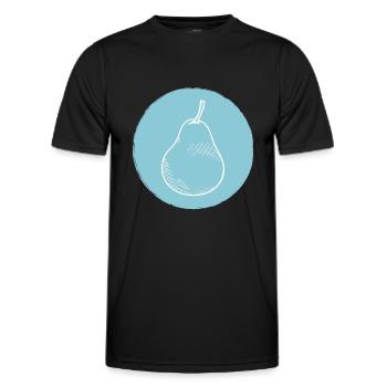 Birne - Männer Funktions-T-Shirt - Schwarz - Vorne - AI Model Male 178 dark (178cm)