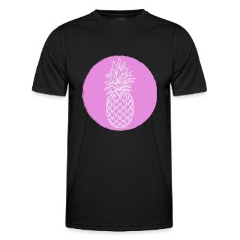 Ananas - Männer Funktions-T-Shirt - Schwarz - Vorne - AI Model Male 178 dark (178cm)