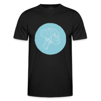 Brocoli - T-shirt sport Homme - noir - Devant - AI Model Male 178 dark (178cm)