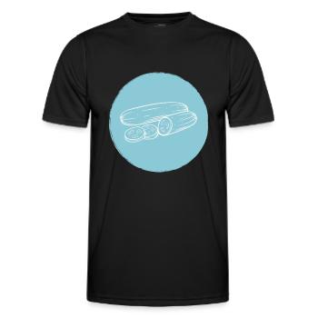 Concombre - T-shirt sport Homme - noir - Devant - AI Model Male 178 dark (178cm)