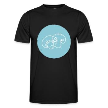 Pilze - Männer Funktions-T-Shirt - Schwarz - Vorne - AI Model Male 178 dark (178cm)