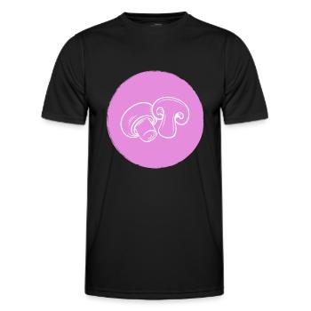 Pilze - Männer Funktions-T-Shirt - Schwarz - Vorne - AI Model Male 178 dark (178cm)