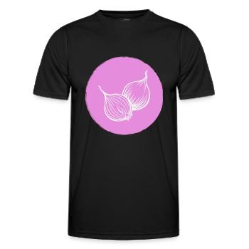 Zwiebel - Männer Funktions-T-Shirt - Schwarz - Vorne - AI Model Male 178 dark (178cm)