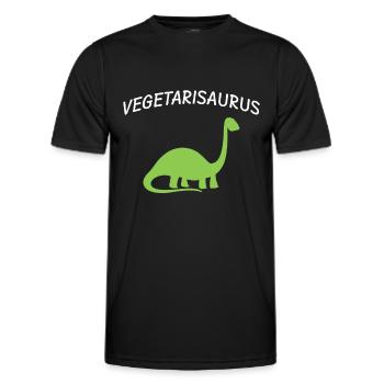 Vegetarier Dinosaurier - Männer Funktions-T-Shirt - Schwarz - Vorne - AI Model Male 178 dark (178cm)