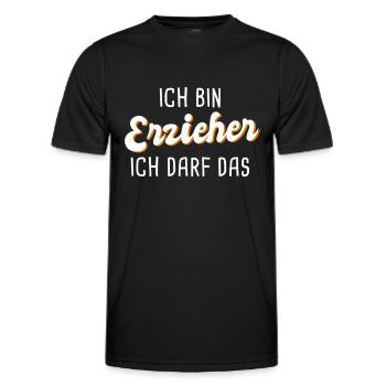 Erzieher - Männer Funktions-T-Shirt - Schwarz - Vorne - AI Model Male 178 dark (178cm)