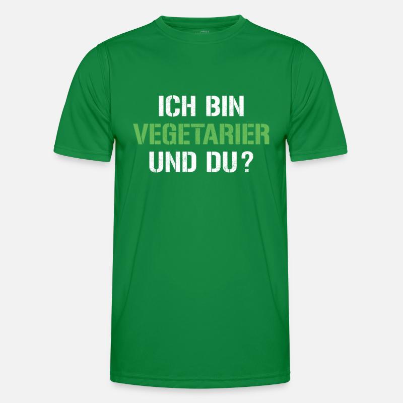 Vegetarier Spruch Männer Funktions-T-Shirt