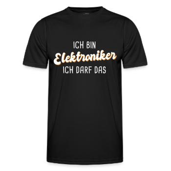Elektroniker - Männer Funktions-T-Shirt - Schwarz - Vorne - AI Model Male 178 dark (178cm)