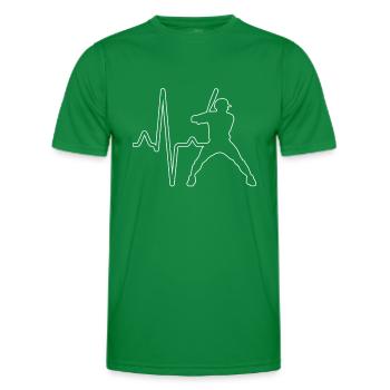 Battement de cœur de baseball - T-shirt sport Homme - vert - Devant - AI Model Male 178 dark (178cm)