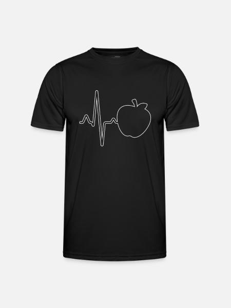 Apple Heartbeat - Men's Functional T-Shirt - black