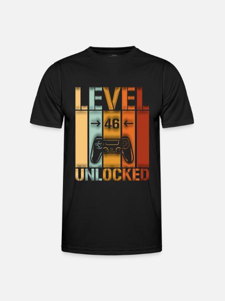 46th Birthday Level 46 unlocked - Men's Functional T-Shirt - black