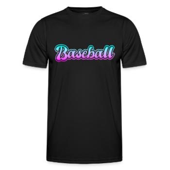 Baseball - Männer Funktions-T-Shirt - Schwarz - Vorne - AI Model Male 178 dark (178cm)