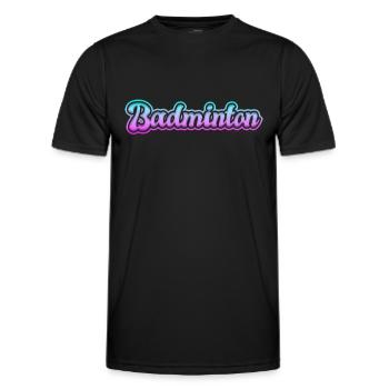 badminton - Männer Funktions-T-Shirt - Schwarz - Vorne - AI Model Male 178 dark (178cm)