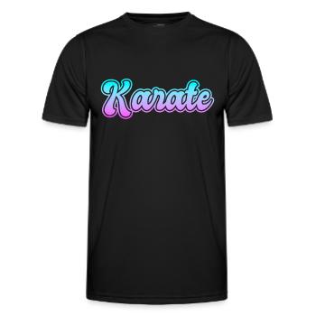 Karate - Men's Functional T-Shirt - black - Front - AI Model Male 178 dark (178cm)