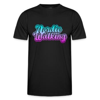 Nordic Walking - Männer Funktions-T-Shirt - Schwarz - Vorne - AI Model Male 178 dark (178cm)