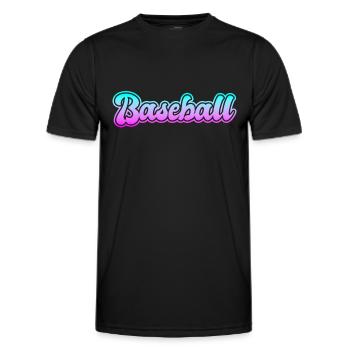 Baseball - Männer Funktions-T-Shirt - Schwarz - Vorne - AI Model Male 178 dark (178cm)
