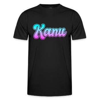 Kanu - Männer Funktions-T-Shirt - Schwarz - Vorne - AI Model Male 178 dark (178cm)