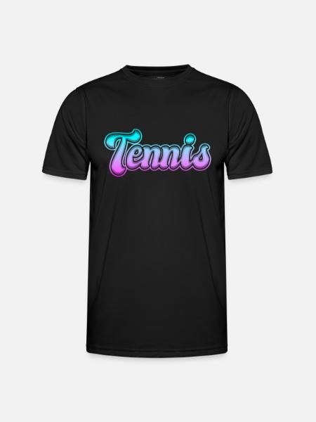 Tennis - Männer Funktions-T-Shirt - Schwarz