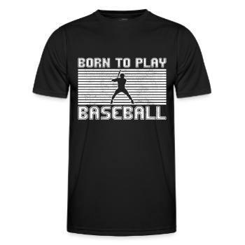 Baseball - Männer Funktions-T-Shirt - Schwarz - Vorne - AI Model Male 178 dark (178cm)