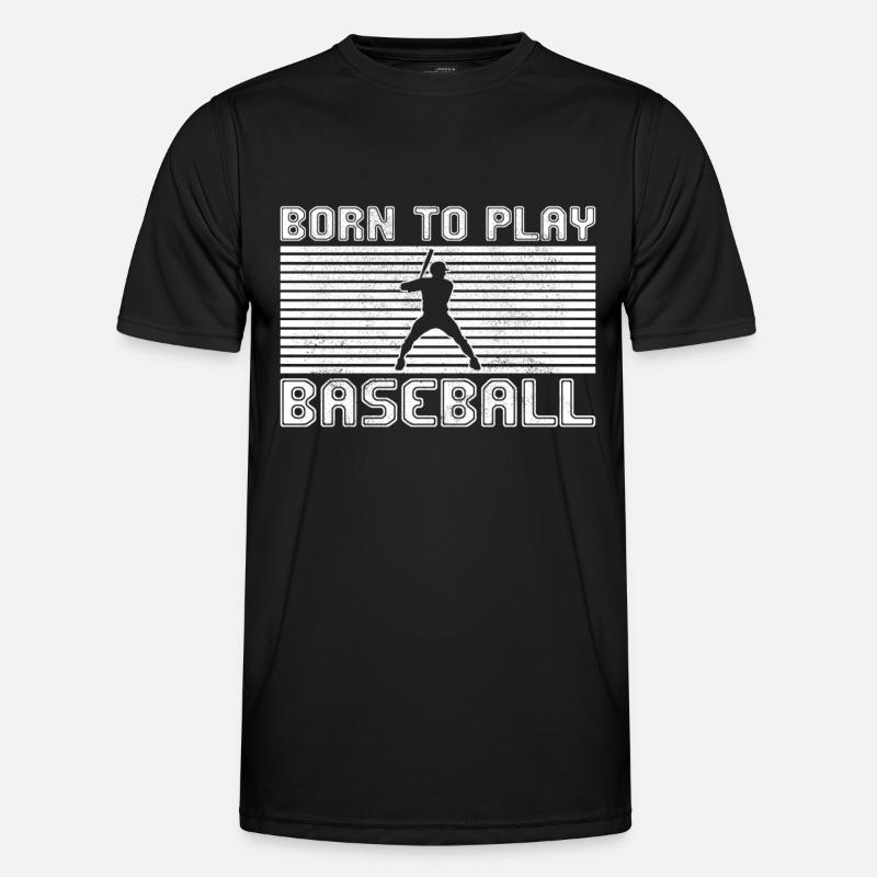 Baseball - Männer Funktions-T-Shirt - Schwarz