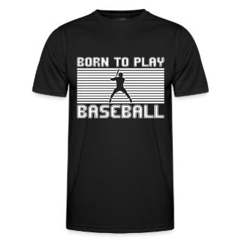 Baseball - Männer Funktions-T-Shirt - Schwarz - Vorne - AI Model Male 178 dark (178cm)