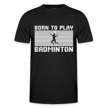 badminton - Männer Funktions-T-Shirt - Schwarz - Vorne - AI Model Male 178 dark (178cm)
