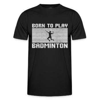 badminton - Männer Funktions-T-Shirt - Schwarz - Vorne - AI Model Male 178 dark (178cm)