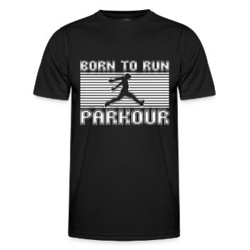 Parkour - Men's Functional T-Shirt - black - Front - AI Model Male 178 dark (178cm)