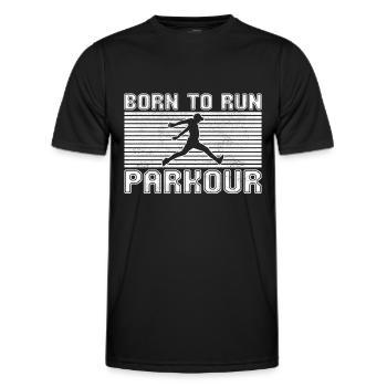 Parkour - Men's Functional T-Shirt - black - Front - AI Model Male 178 dark (178cm)