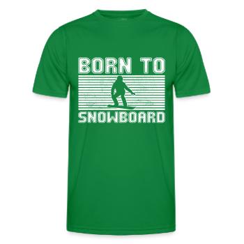 Snowboard - T-shirt sport Homme - vert - Devant - AI Model Male 178 dark (178cm)