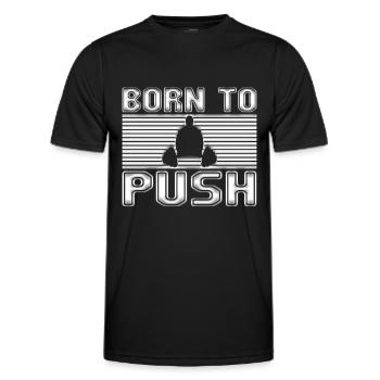 Weight training - Men's Functional T-Shirt - black - Front - AI Model Male 178 dark (178cm)