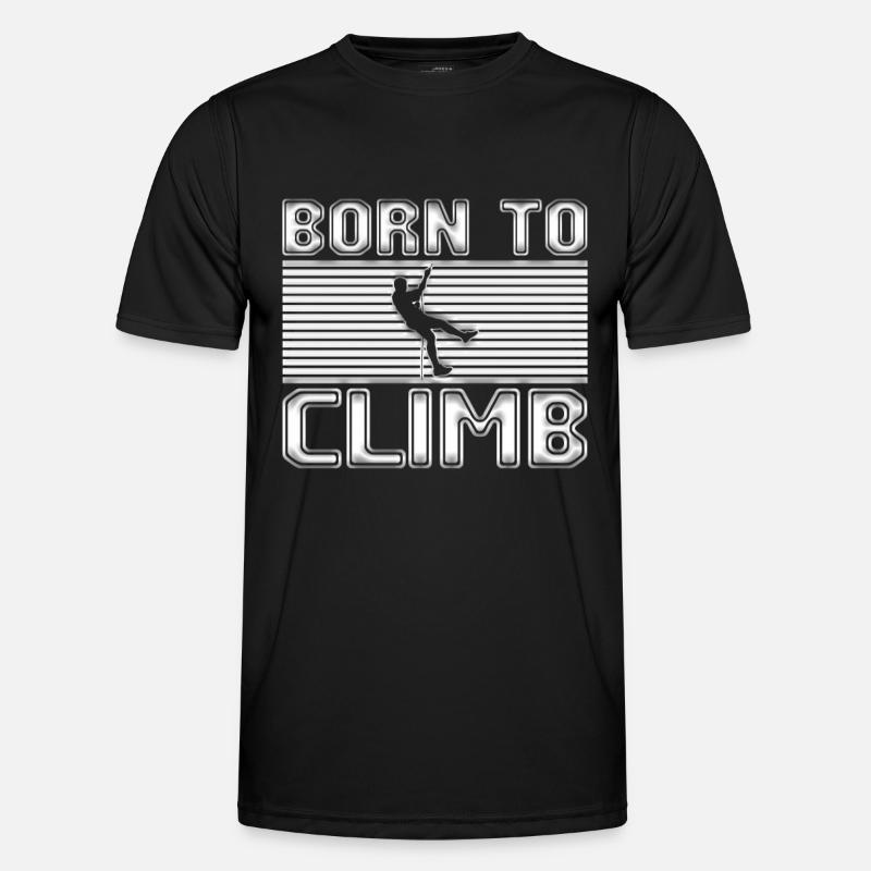 Klettern - Männer Funktions-T-Shirt - Schwarz