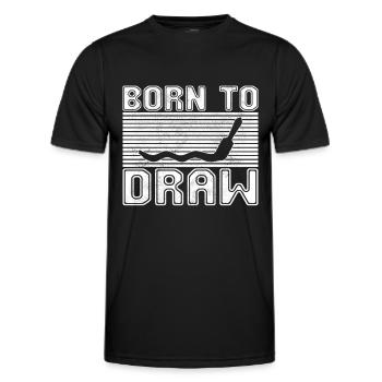 Malen Zeichnen - Männer Funktions-T-Shirt - Schwarz - Vorne - AI Model Male 178 dark (178cm)