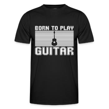 Play the guitar - Men's Functional T-Shirt - black - Front - AI Model Male 178 dark (178cm)